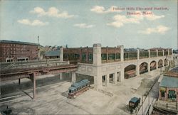 Forest Hills Elevated Station Postcard