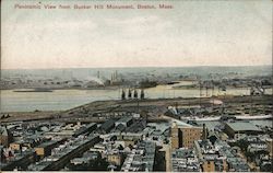 Panoramic View from Bunker Hill Monument Boston, MA Postcard Postcard Postcard