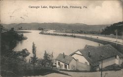 Carnegie Lake at Highland Park Postcard