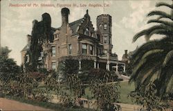 Residence of Mr. Stimpson, Figueroa St. Los Angeles, CA Postcard Postcard Postcard