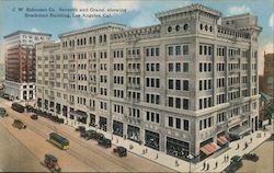 J.W. Robinson Co. Seventh and Grand, Showing Brockman Building Postcard