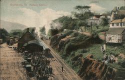 Railway Station Postcard