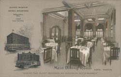 Hotel Martin, Hotel Medford Milwaukee, WI Postcard Postcard Postcard