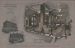 Hotel Martin, Hotel Medford, Lounge Illustration Milwaukee, WI Postcard Postcard Postcard