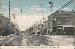 Greenfield Avenue looking West from 62nd Avenue West Allis, WI Postcard Postcard Postcard