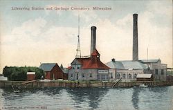 Lifesaving Station and Garbage Crematory Milwaukee, WI Postcard Postcard Postcard