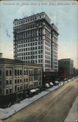 Wisconsin St., Pfister Hotel & Wells Bldg. Milwaukee, WI Postcard Postcard Postcard