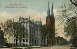 Marquett College and Gesu Church Milwaukee, WI Postcard Postcard Postcard