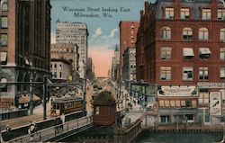 Wisconsin Street looking East Postcard