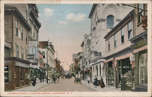 Thames Street Looking North Newport RI Postcard   Card00288 Fr 