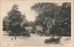 The Lodge, Entrance McLean Hospital, Pleasant St. Postcard