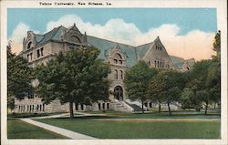 Tulane University On St. Charles Ave. Opposite Audubon Park Was Founded In 1884 Postcard