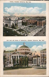 Library, Earl Hall and School of Engineering, Columbia University Postcard