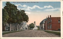 Main Street Looking East Phillips, ME Postcard Postcard Postcard