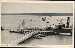 Yacht Races on Wilmington River Savannah, GA Postcard Postcard Postcard