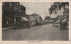 View down Main Street Postcard