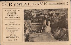 Crystal Cave Springfield, MO Postcard Postcard Postcard