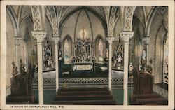 Interior of Church, Holy Hill Postcard