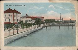 Sea Wall St. Augustine, FL Postcard Postcard Postcard