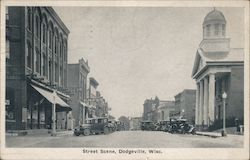 Street Scene Dodgeville, WI Postcard Postcard Postcard