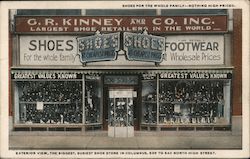 Exterior View, The Biggest, Busiest Shoe Store in Columbus Ohio Postcard Postcard Postcard