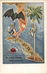 Bacardi Rum Bat - Flying From the Desert Advertising Postcard Postcard Postcard