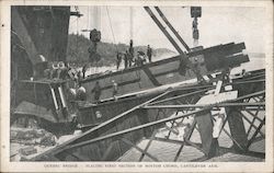 Quebec Bridge - Placing First Section of Bottom Chord, Cantilever Arm CAnada Postcard Postcard Postcard