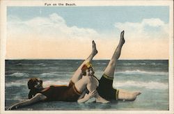 Fun on the Beach Swimsuits & Pinup Postcard Postcard Postcard