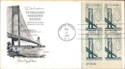 Dedication Verrazano-Narrows Bridge First Day Covers First Day Cover First Day Cover First Day Cover