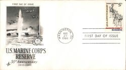 U.S. Marine Corps Reserve 50th Anniversary First Day Cover