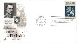 50th Anniversary Independence of Finland 1917-1967 First Day Cover