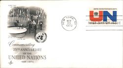 25th Anniversary United Nations First Day Covers First Day Cover First Day Cover First Day Cover