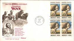 Saluting 450th Anniversary American Wool First Day Covers First Day Cover First Day Cover First Day Cover