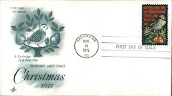 Season's Greetins Christmas 1971 First Day Covers First Day Cover First Day Cover First Day Cover