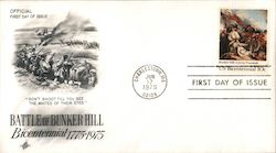 Battle of Bunker Hill Bicentennial 1775-1975 First Day Cover