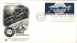 Apollo Soyuz Space Mission-Joint U.S. Soviet Cooperation in Manned Space Flight First Day Covers First Day Cover First Day Cover First Day Cover