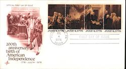 200th Anniversary Birth of American Independence First Day Covers First Day Cover First Day Cover First Day Cover