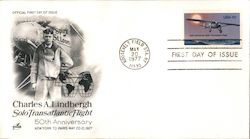 Charles A Lindbergh Solo Transatlantic Flight First Day Covers First Day Cover First Day Cover First Day Cover