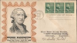 George Washington First Day Cover April 25 1938 First Day Covers First Day Cover First Day Cover First Day Cover