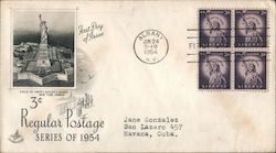 Regular Postage Series of 1954 First Day Covers First Day Cover First Day Cover First Day Cover