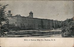 Mills of Nashua Manufacturing Company New Hampshire Postcard Postcard Postcard