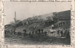 View of Great Penn A.R.R. Wreck at Harrisburg, PA, May the 11th, 1905 Postcard