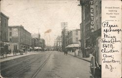 Broad Street, Looking North from State Postcard