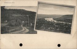 Hill, Back of Owego Postcard