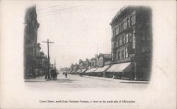 A View on the South Side, Grove Street, South from National Avenue Milwaukee, WI Postcard Postcard Postcard