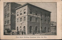 Jackson Lodging House - First Brick Building Completed After the Fire Postcard