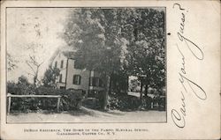 DuBois Residence, The Home of the Famed Mineral Spring Postcard