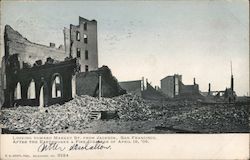 looking Toward Market Street from Jackson After the Earthquake & Fire Disaster of April 18, 1906 Postcard