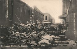 Destroyed Wholesale Houses Postcard