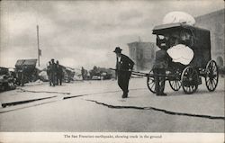 The San Francisco Earthquake, Showing Crack in the Ground California 1906 San Francisco Earthquake Postcard Postcard Postcard